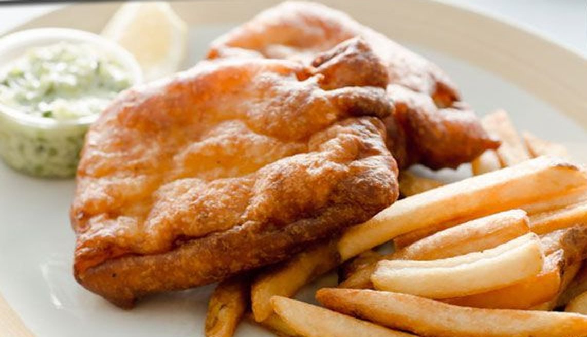 Halibut fish and chips